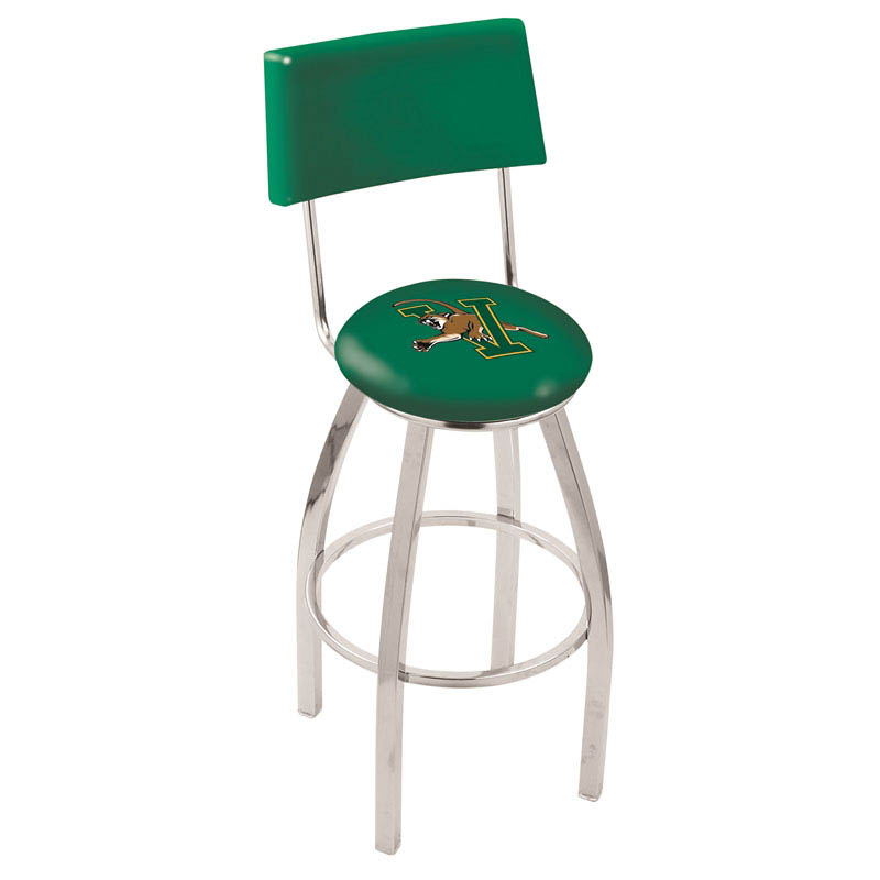 inch Chrome Vermont Swivel Bar Stool w/ Back