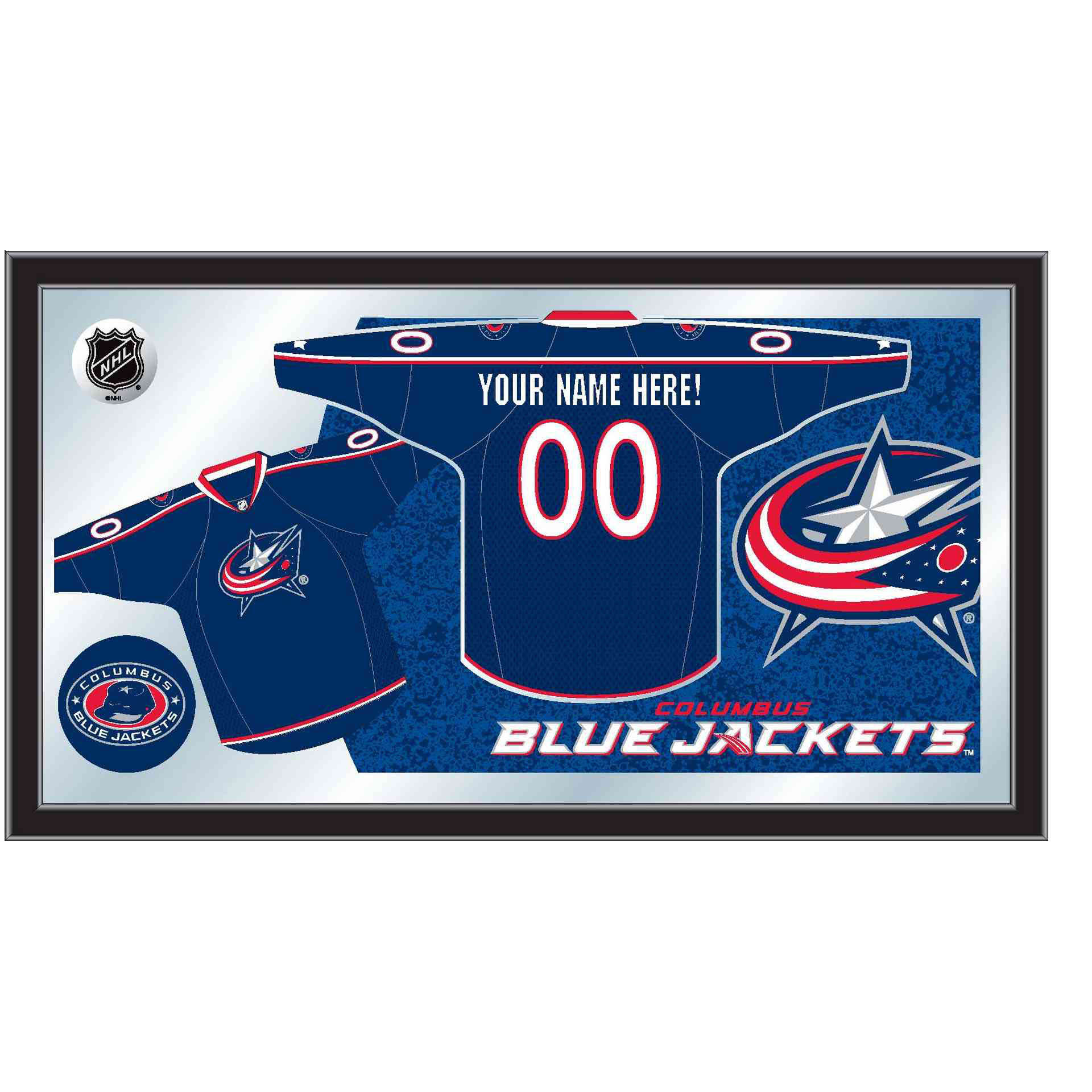 Columbus Blue Jackets Jersey Mirror