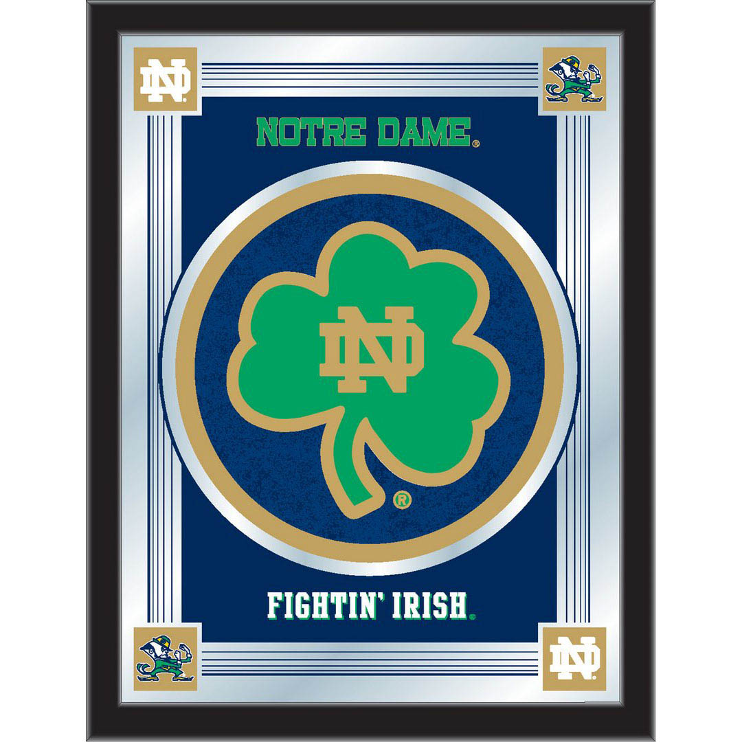 Notre Dame Shamrock Logo Mirror