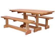 Cedar 3 pc. Picnic Table Set (8 person)