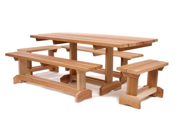 Cedar 5 Pc. Picnic Table Set (10 Person)