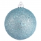 8 inch Baby Blue Sequin Finish Ball Ornament