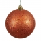 8 inch Burnish Orange Sequin Ball Ornament