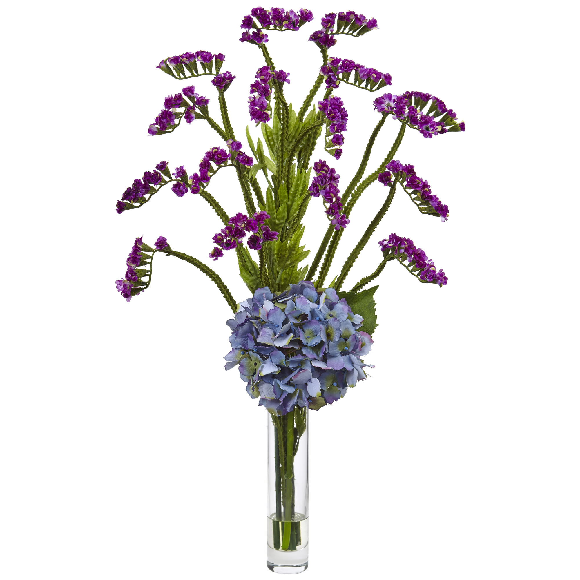 22 inch Hydrangea and Statice Bud Arrangement