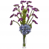 22 inch Hydrangea and Statice Bud Arrangement