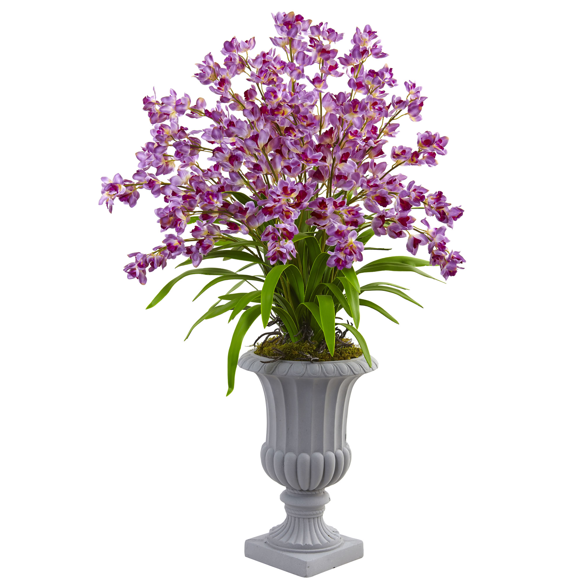 41 inch Purple Giant Blooming Orchid Arrangement with Urn