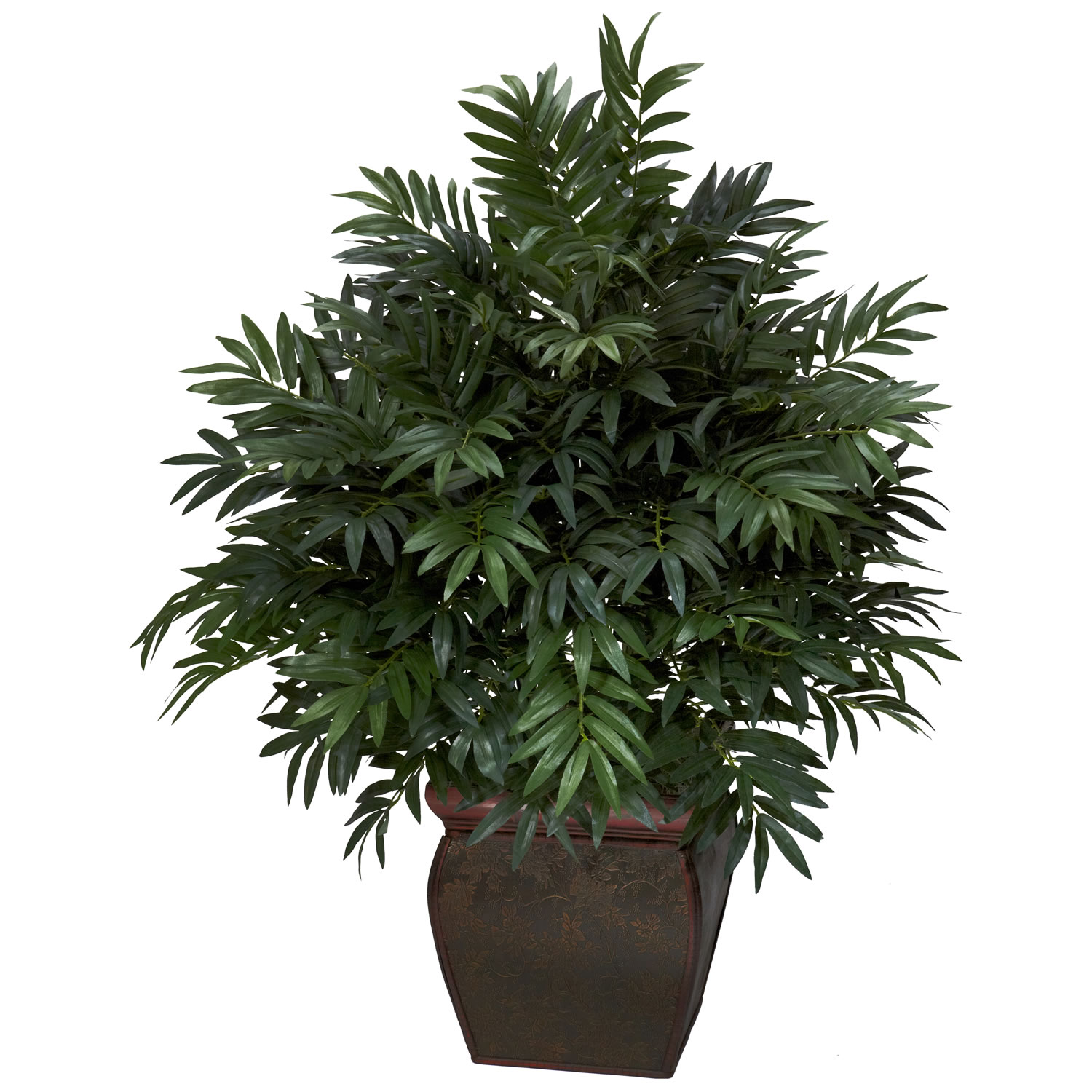 43 Inch Triple Bamboo Palm In Decorative Planter