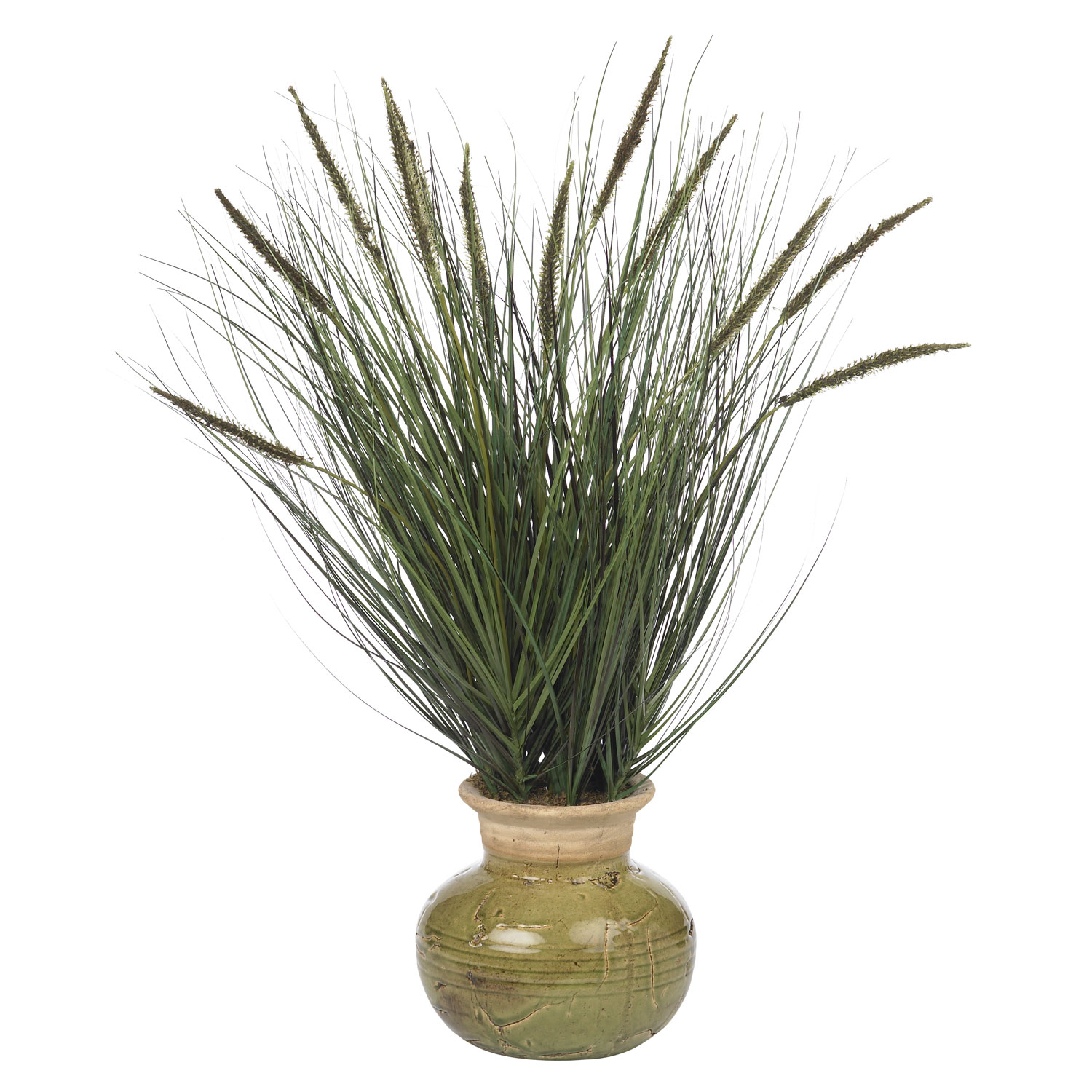 27 Inch Grass And Mini Cattails In Vase