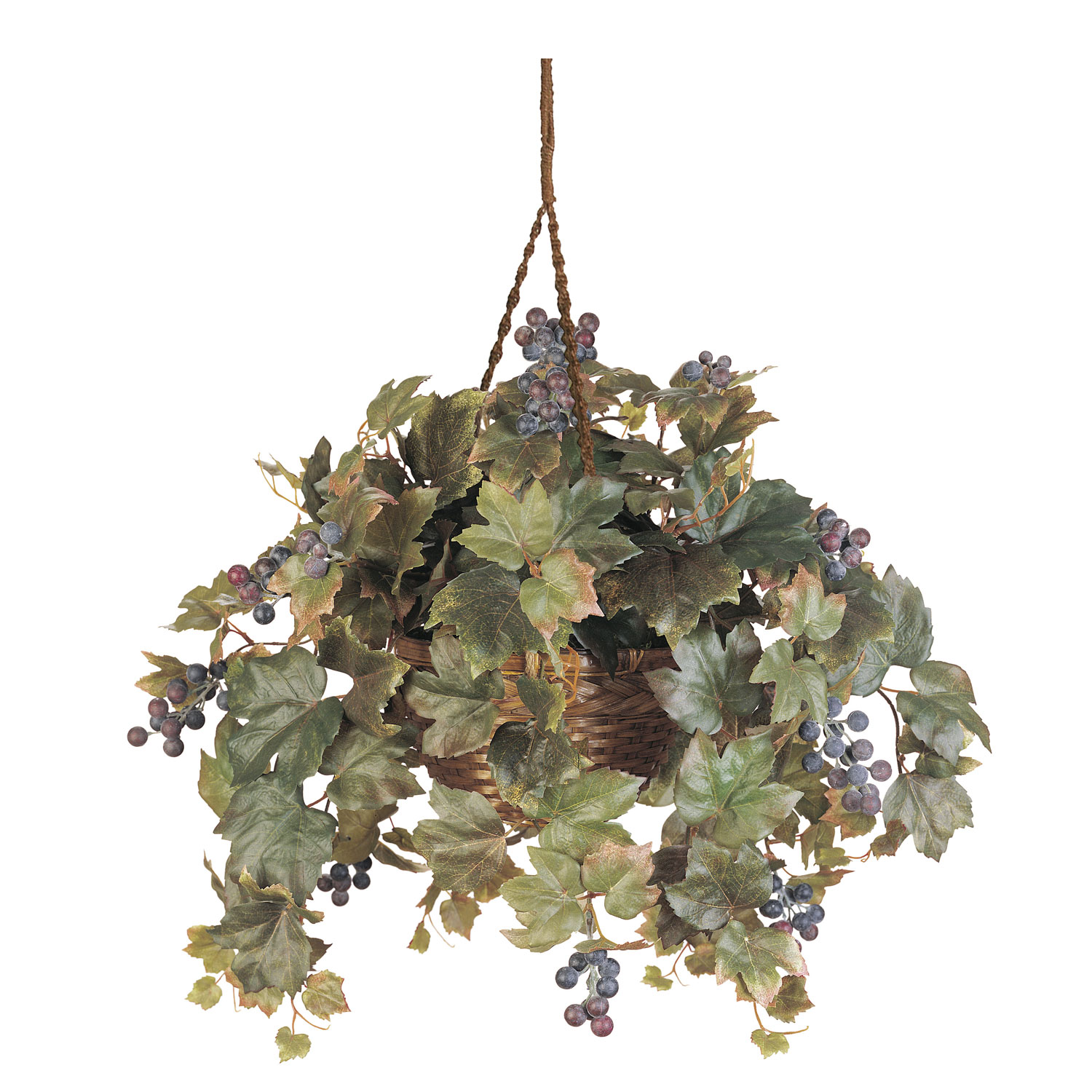 22 Inch Grape Leaf Hanging Basket
