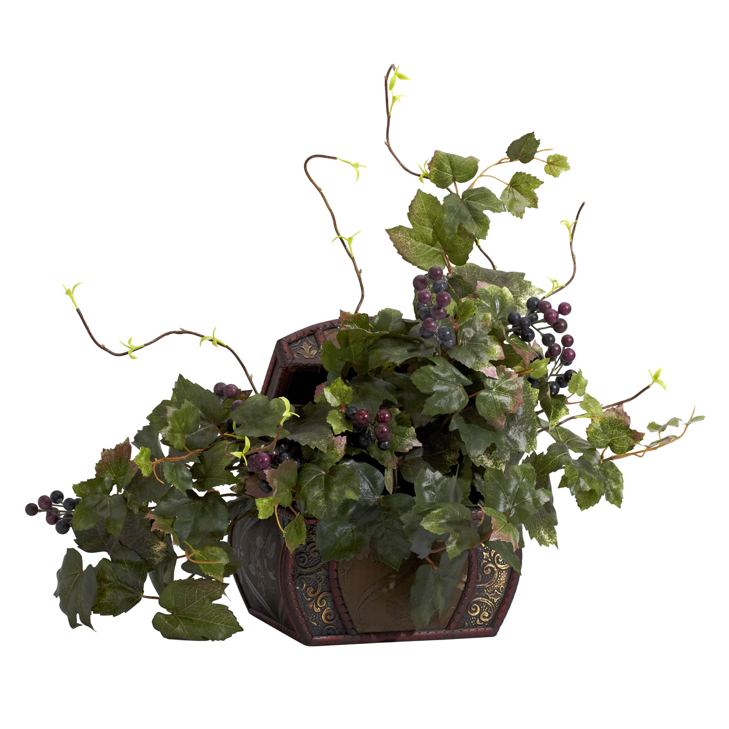 20 inch Grape Leaf in Decorative Chest