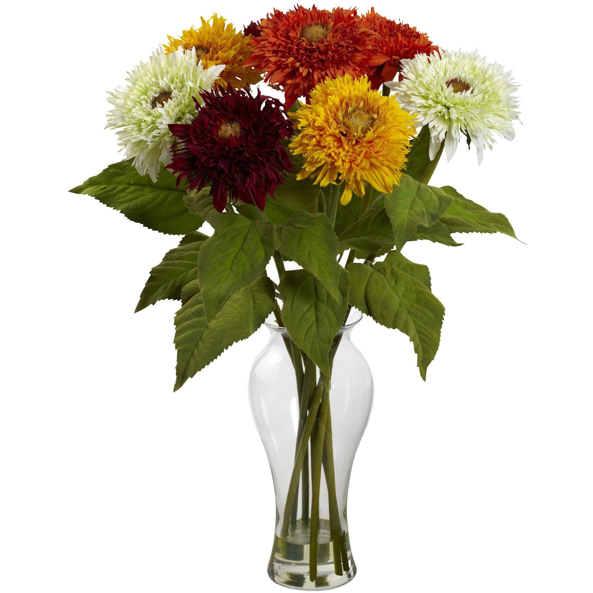 22.5 Inch Silk Sunflower Arrangement In Decorative Vase