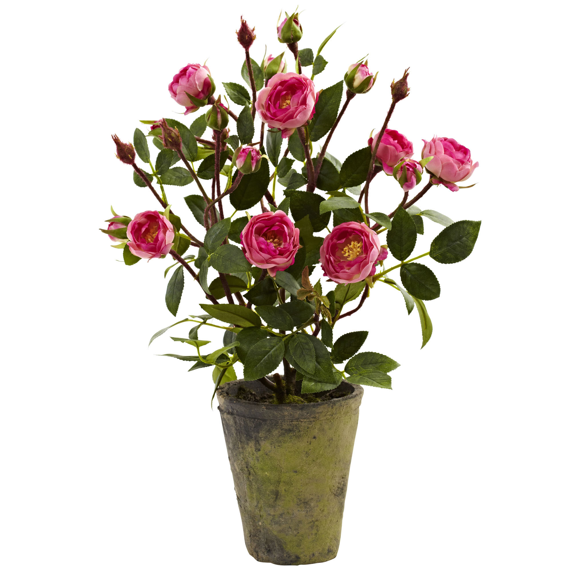 14 Inch Indoor Silk French Rose Garden: Potted