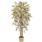 5 foot Indoor Silk Golden Bamboo Tree with 880 Leaves: Potted