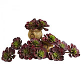 6 inch Indoor Silk Echeveria Succulent (Set of 12 Unpotted)