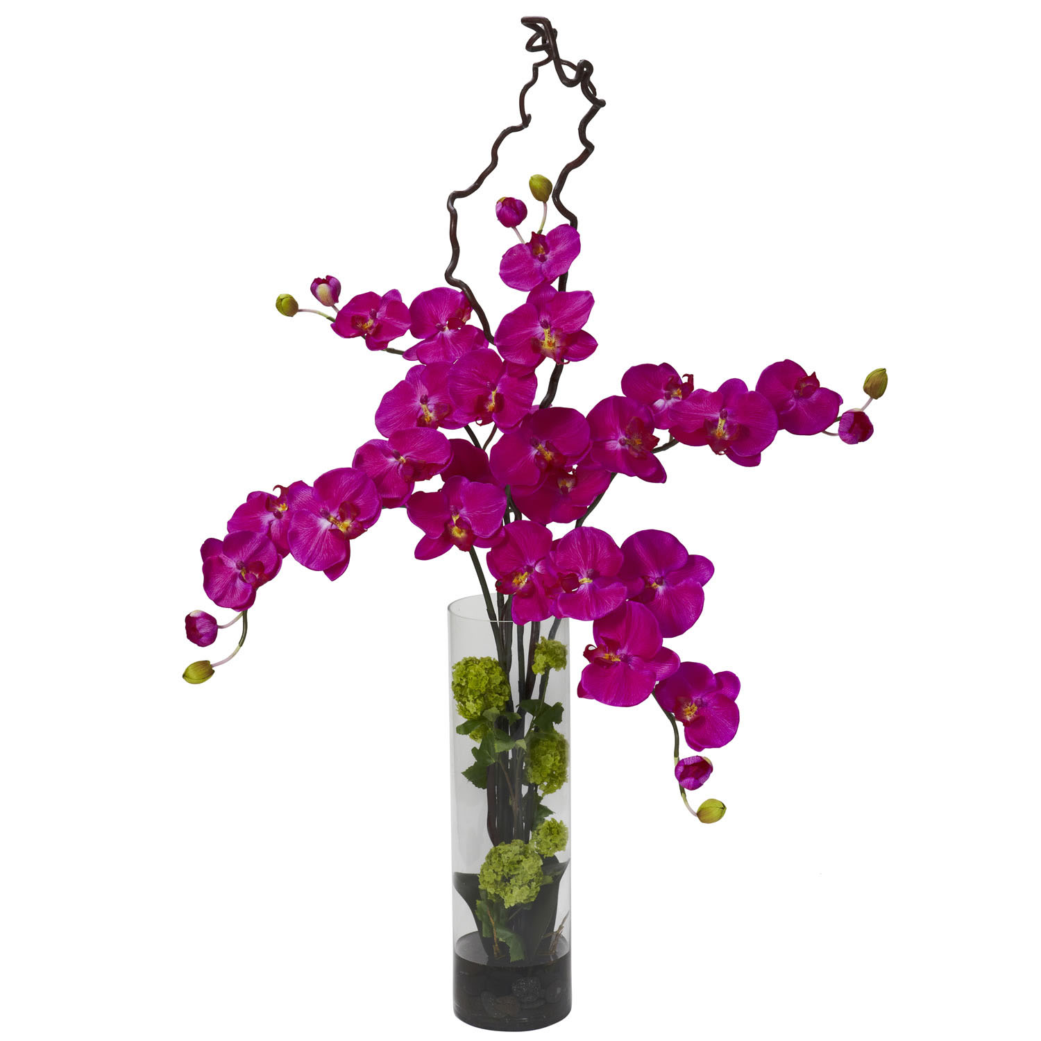47 Inch Giant Phalaenopsis Orchid & Hydrangea Silk Arrangement In Vase
