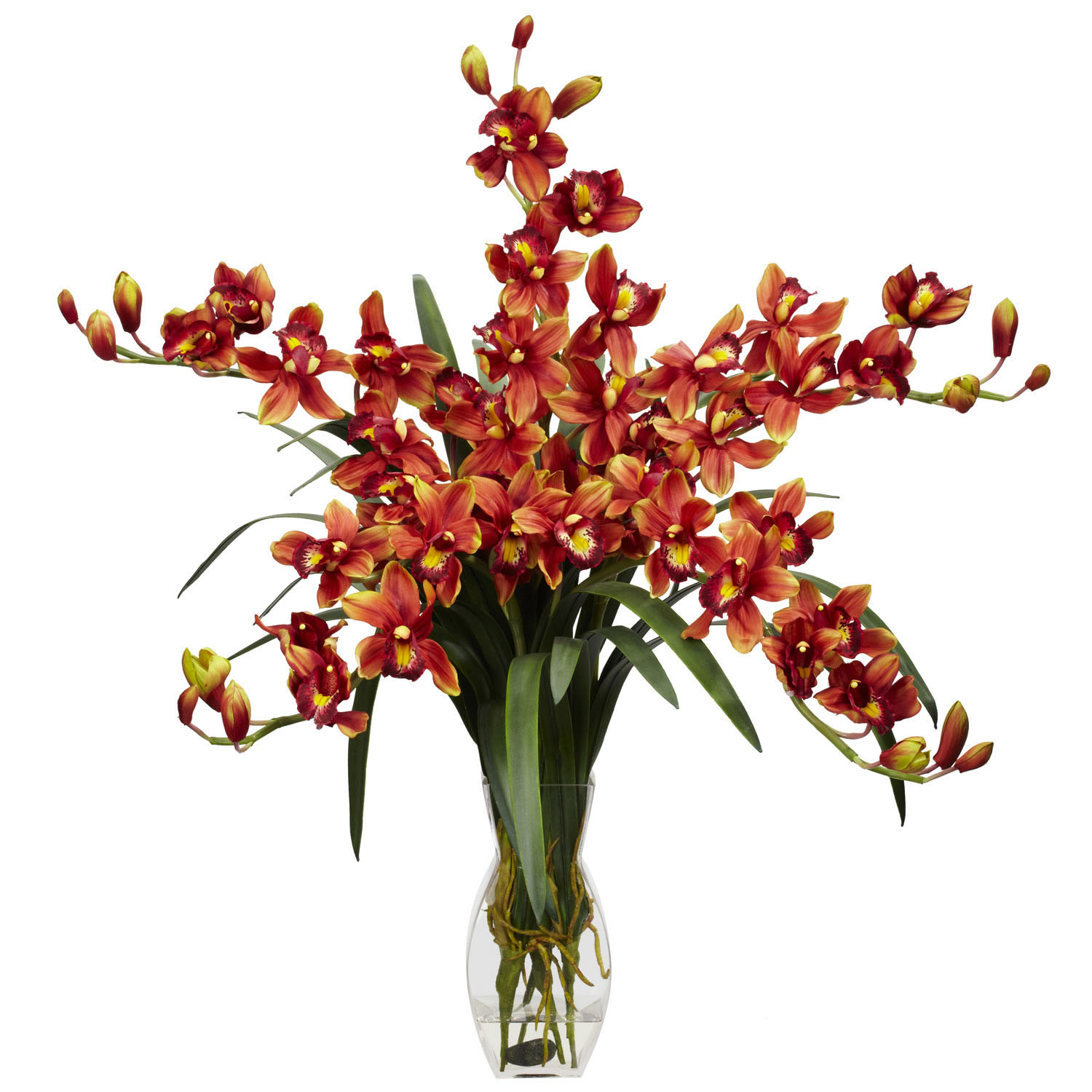 Cymbidium Orchid Silk Flower Arrangement  1184