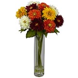 Silk Sunflower Arrangement with Cylinder Vase