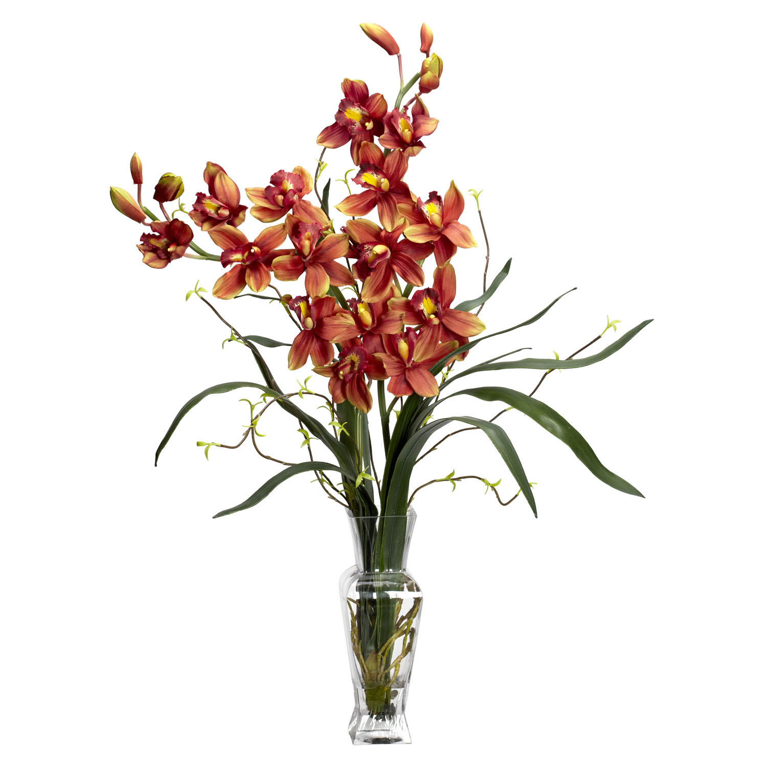 Silk Cymbidium Orchid Arrangement