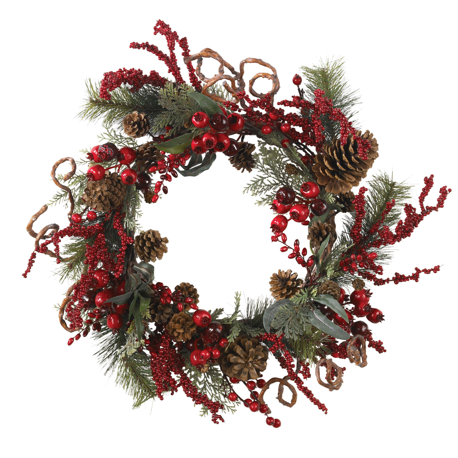 24 inch Assorted Berry Wreath