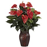 Silk Anthurium in Vase