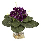 Silk Gloxinia in Vase
