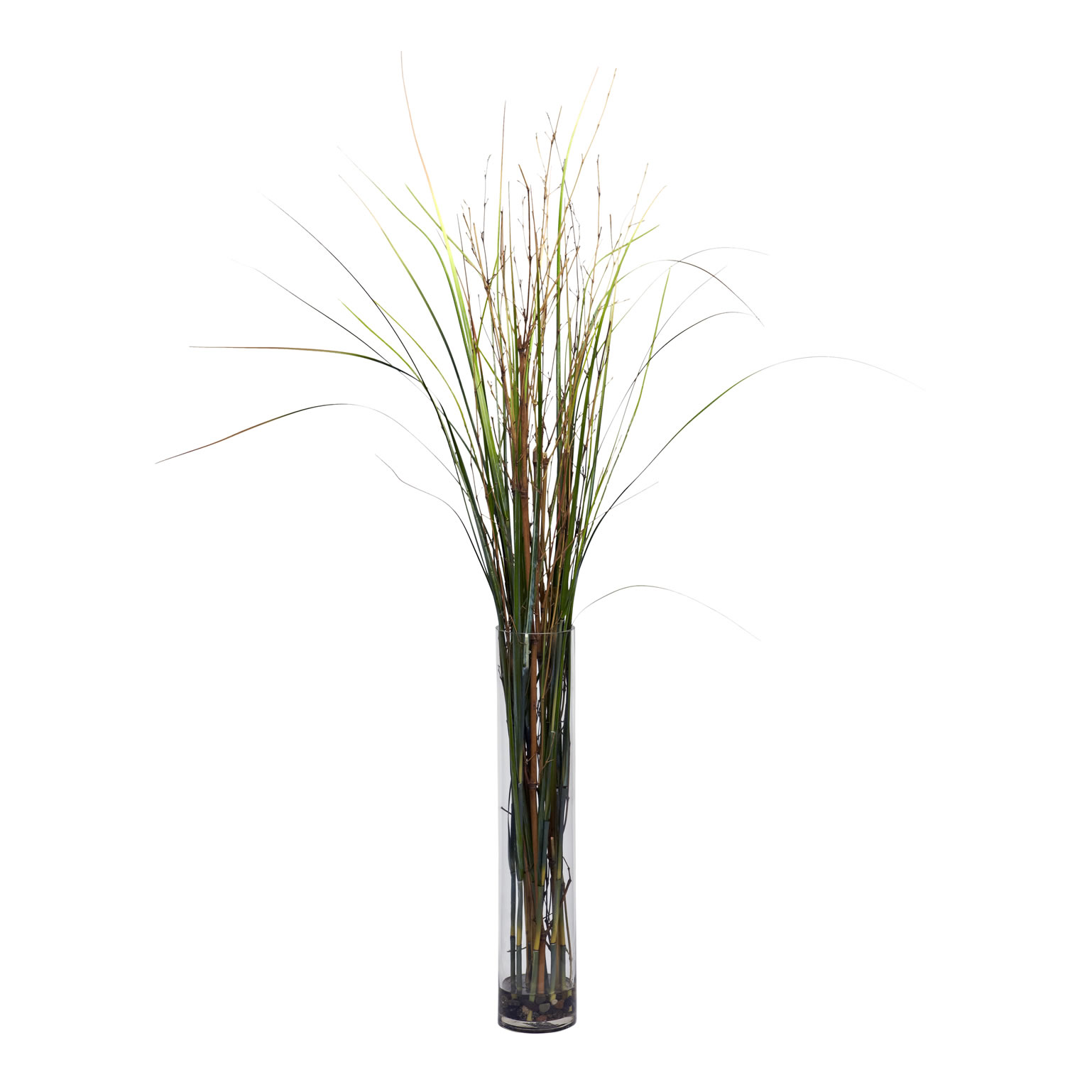 47 inch Grass and Bamboo in Cylinder Vase