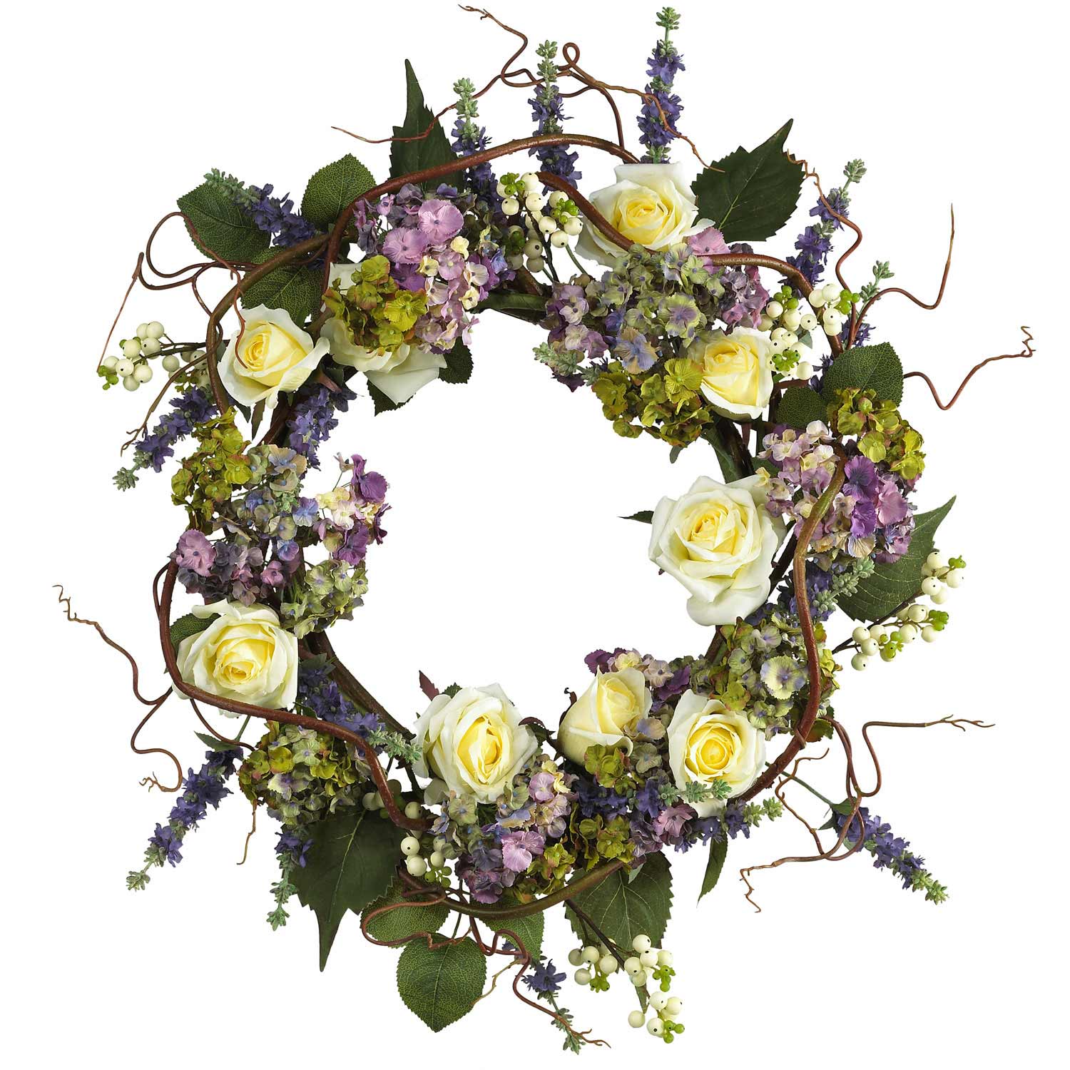 24 inch Hydrangea Rose Wreath
