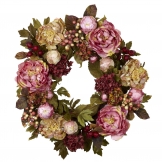 24 inch Peony Hydrangea Wreath