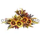 Sunflower Swag with Metal Frame