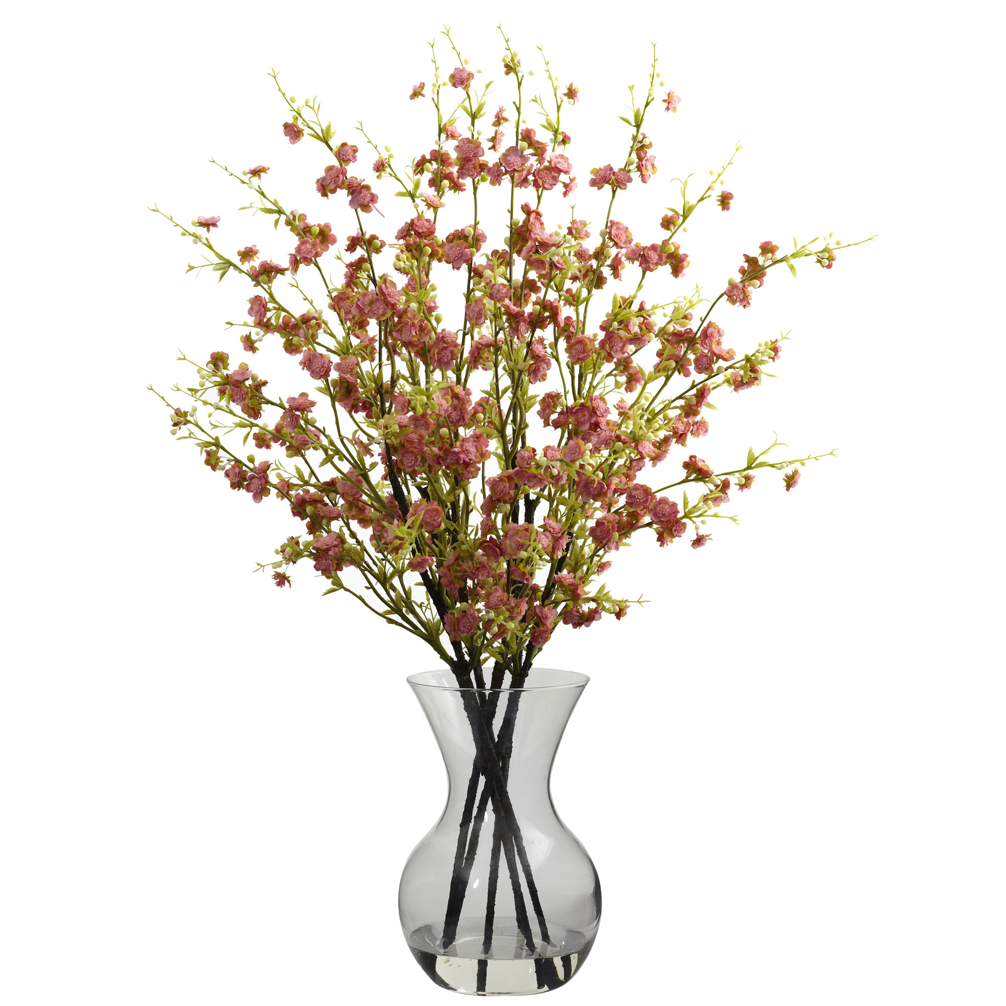 30 Inch Silk Cherry Blossoms Arrangement In Vase