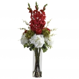 48 inch Silk Giant Mixed Floral Arrangement in Vase: Multiple Colors