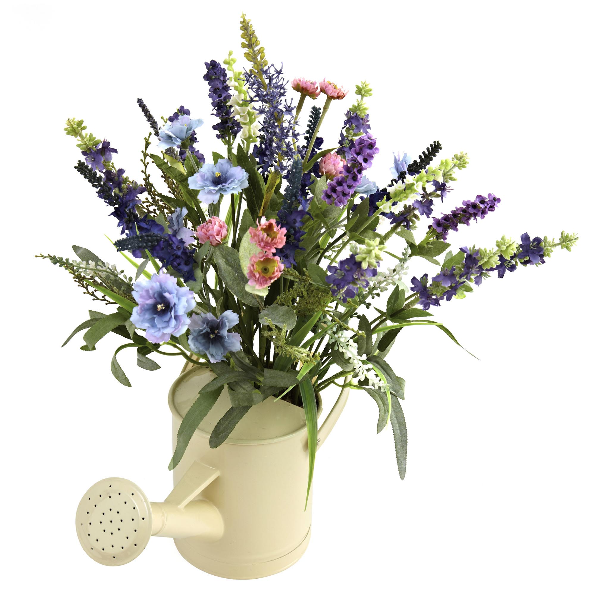 17 Inch Artificial Lavender Arrangement In Watering Can