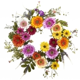 26 inch Artificial African Sunflower Wreath