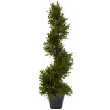 30 inches Artificial Rosemary Spiral Tree: Potted