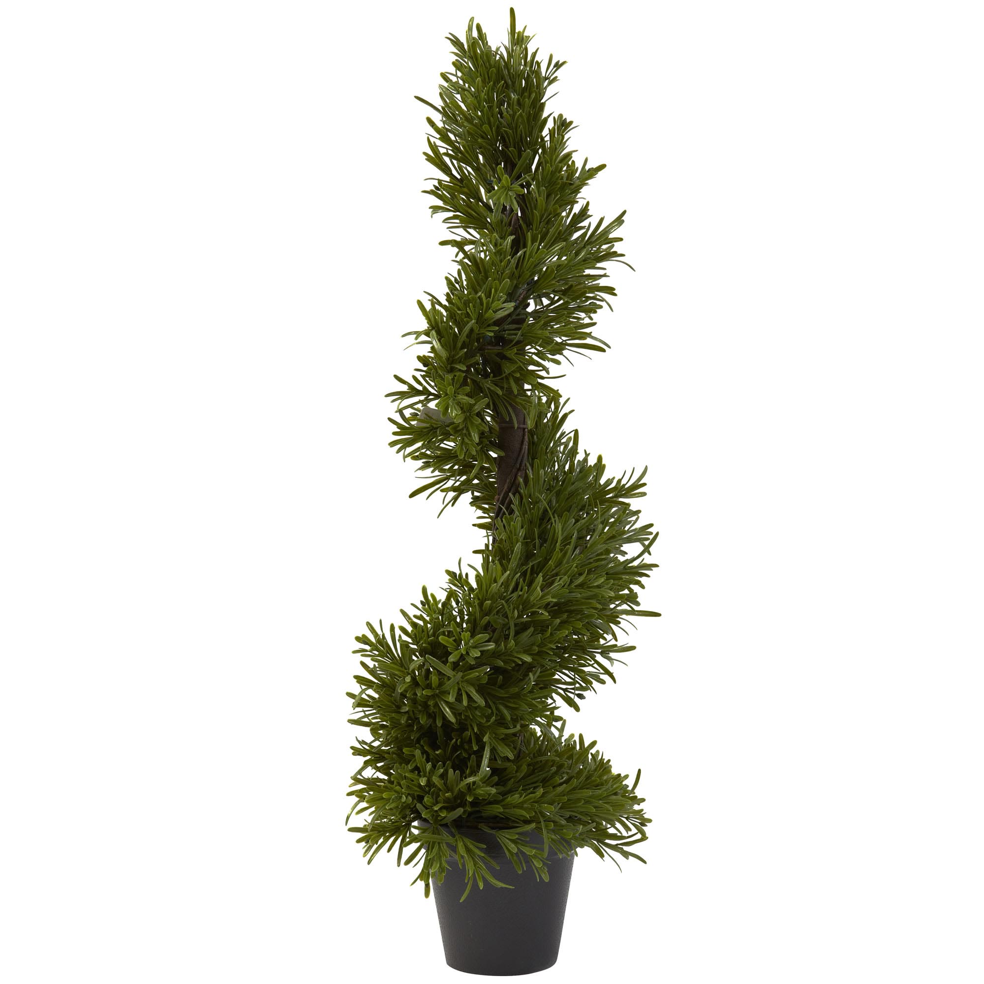 30 Inches Artificial Rosemary Spiral Tree: Potted