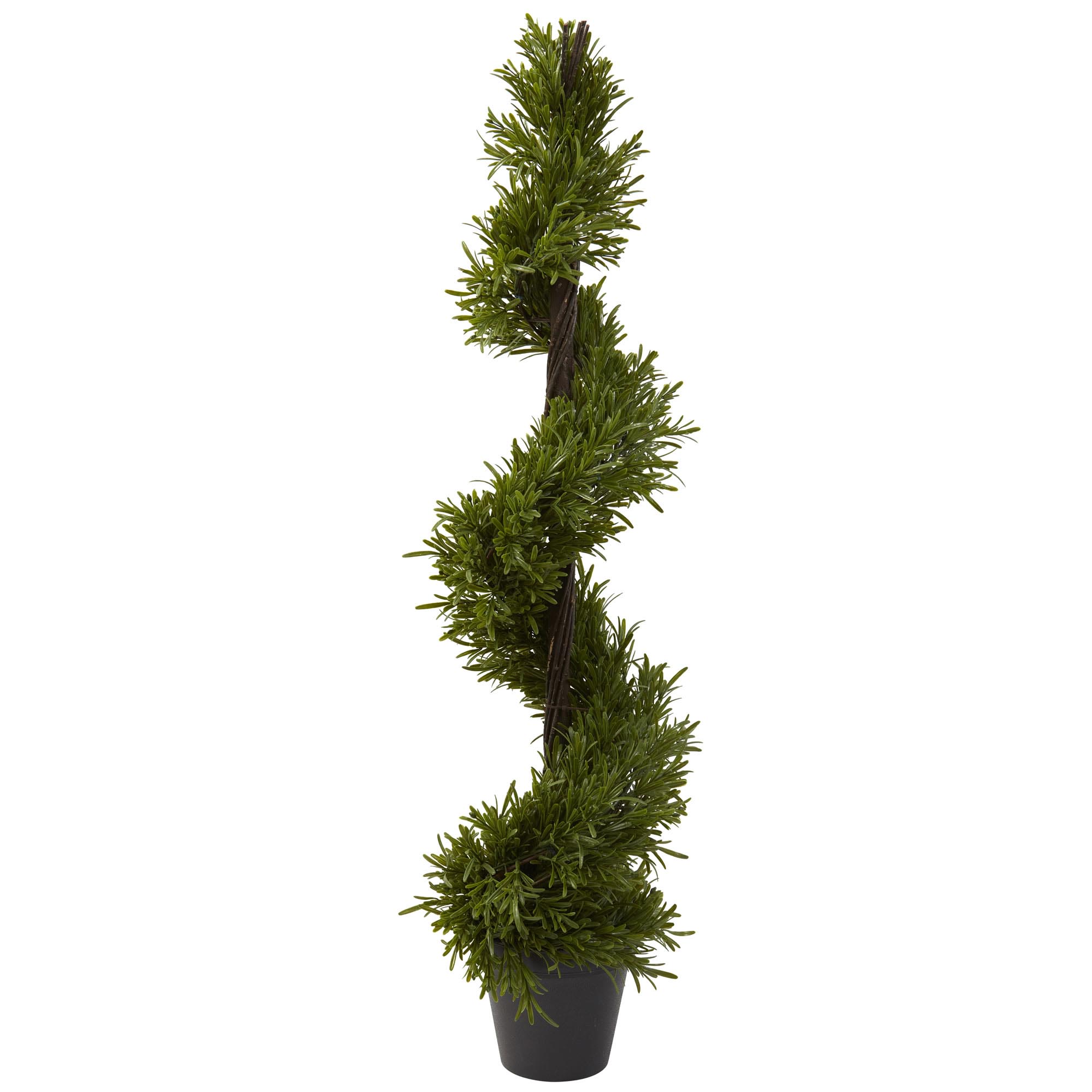 39 inch Artificial Rosemary Spiral Tree: Potted