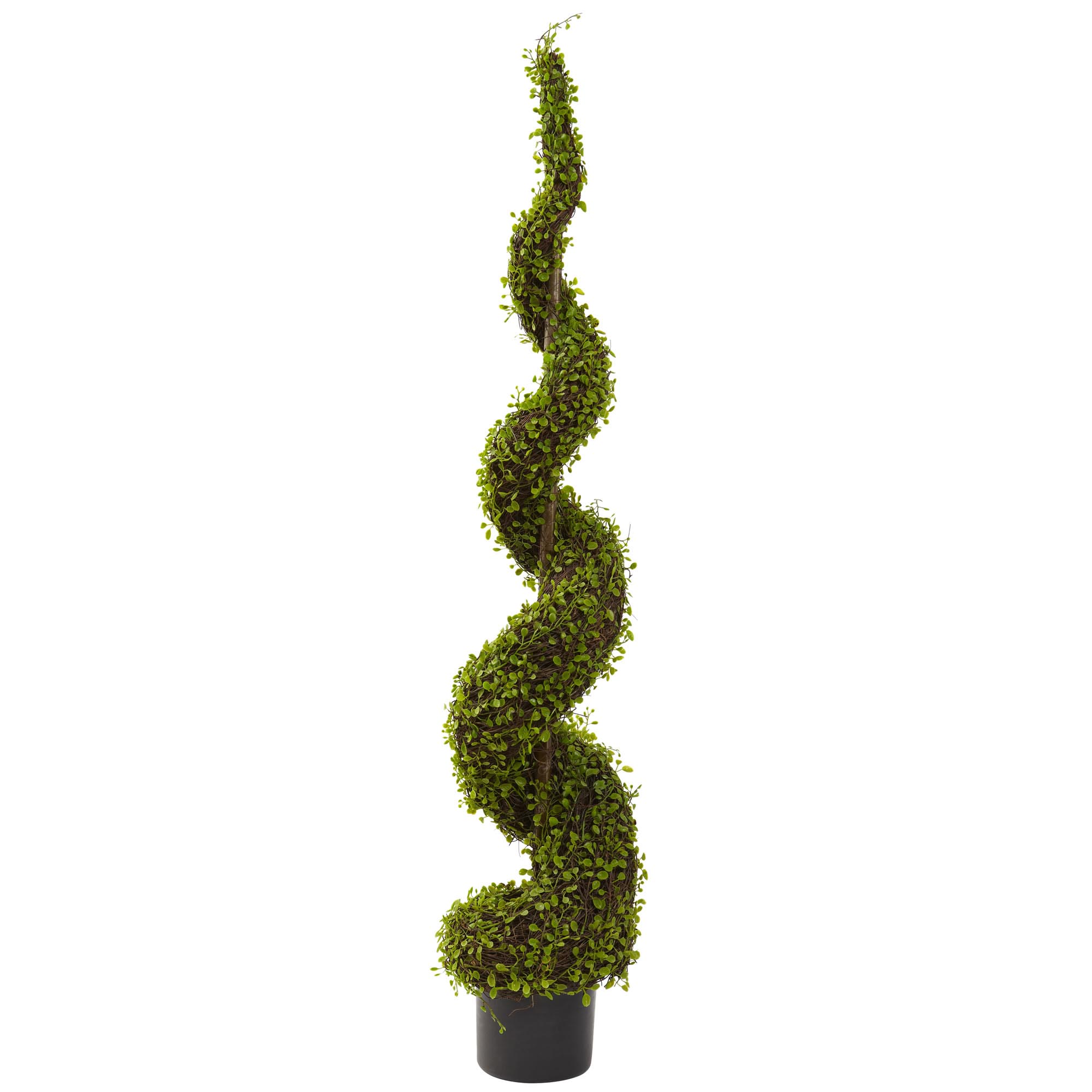 4 foot Artificial Mohlenbechia Spiral Tree: Potted