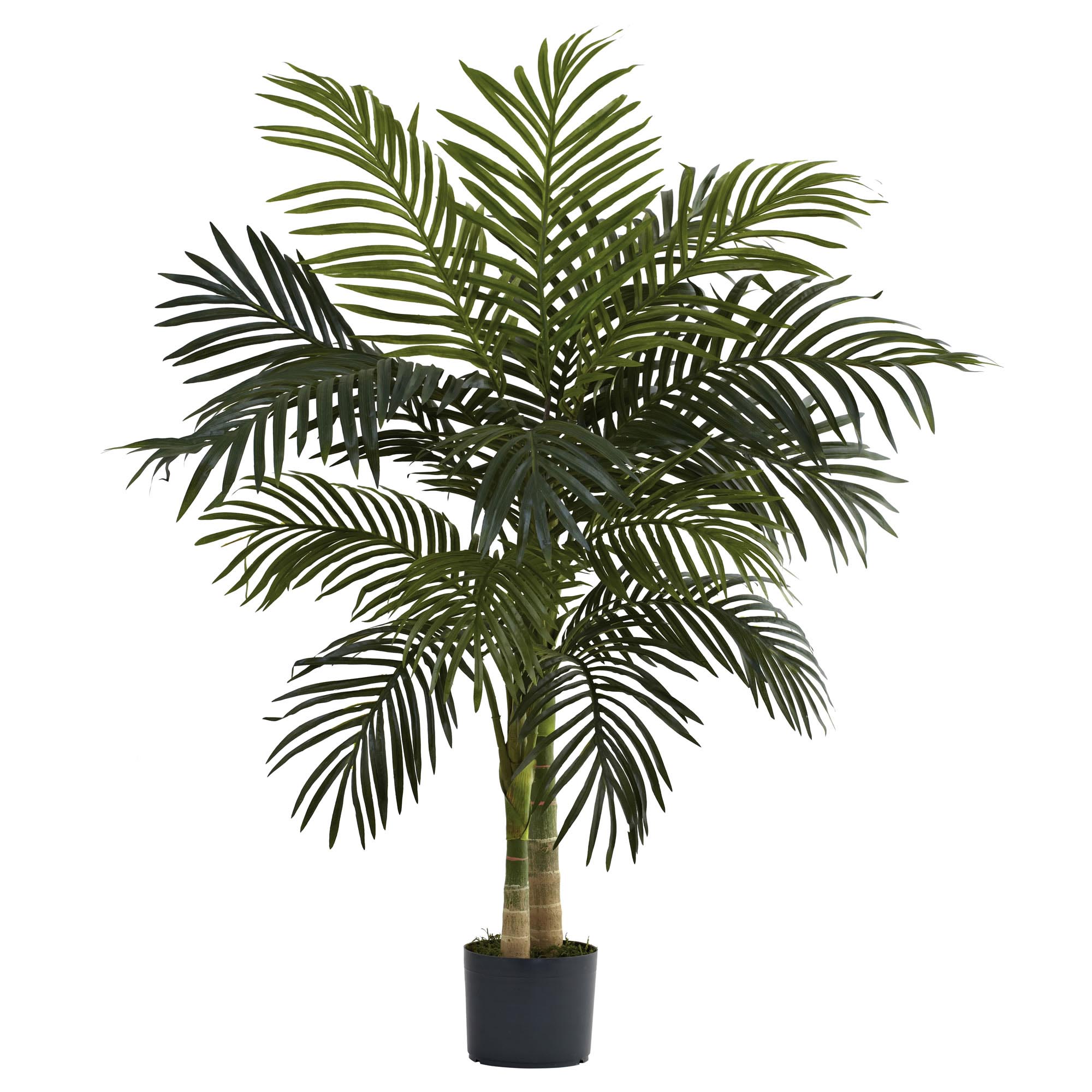 4 Foot Artificial Golden Cane Palm Tree: Potted