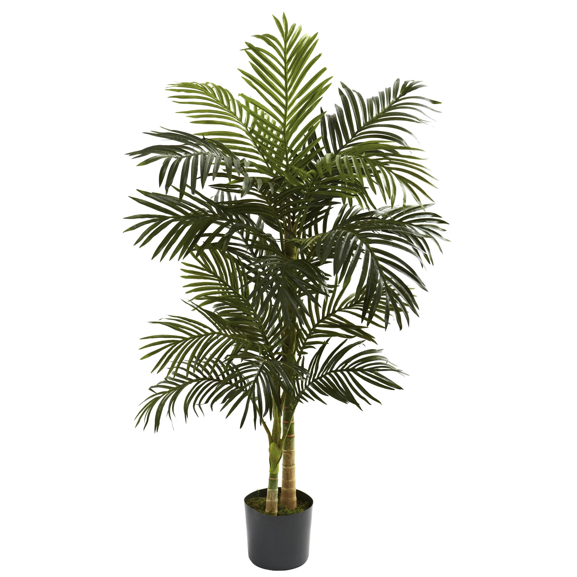 5 foot Artificial Golden Cane Palm Tree: Potted