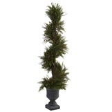 45 inch Artificial Mini Pine Spiral Topiary in Urn