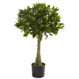 3 foot Artificial Bay Leaf Topiary Limited UV