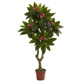 5 foot Outdoor Artificial Plumeria Tree: Limited UV