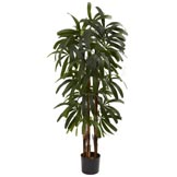 4 foot Artificial Raphis Palm Tree: Potted