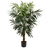 4.5 foot Artificial Bulb Areca Tree: Potted