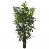6 foot Artificial Bulb Areca Palm Tree: Potted