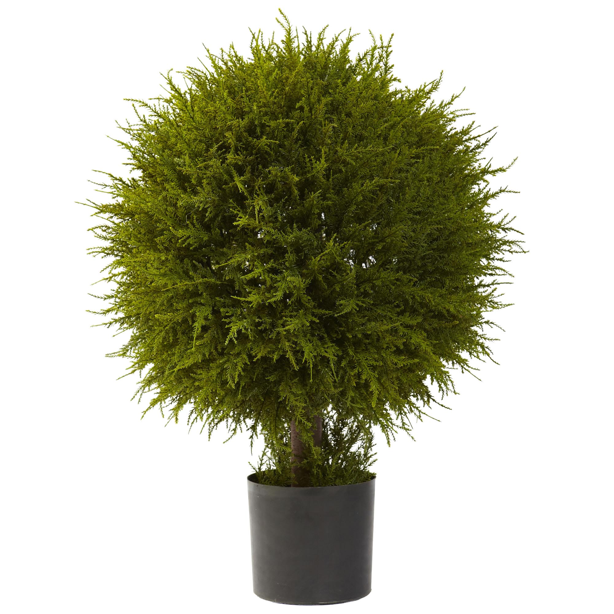 32 Inch Artificial Cedar Ball Topiary - Limited Uv