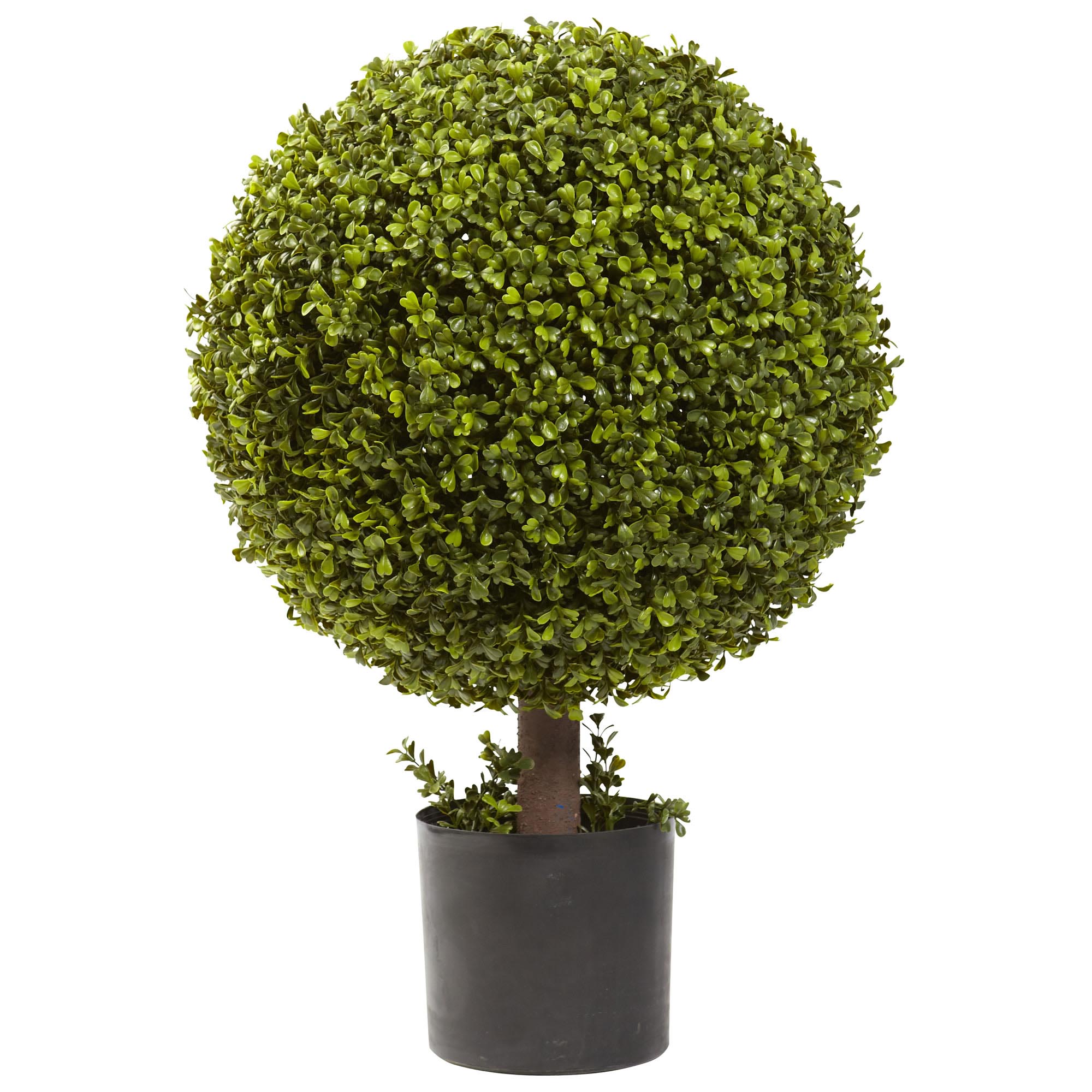 27 Inch Artificial Boxwood Ball Topiary: Potted