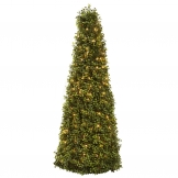 39 inch Artificial Boxwood Cone with Lights