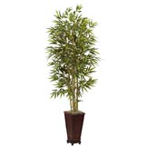 6 foot Silk Bamboo Tree in Decorative Planter