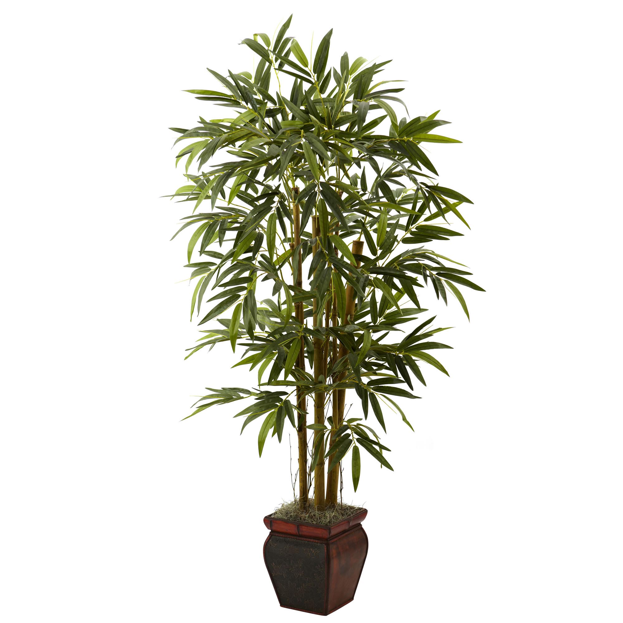 5.5 Foot Artificial Bamboo In Decorative Planter